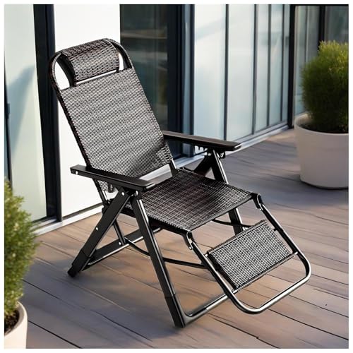 Klappbarer Rattan-Chaiselongue-Loungesessel, Ergonomischer Anti-Schwerkraft-Liegestuhl für Den Innenbereich mit Kopfstütze, Tragbare Solarium-Liege für Den Außenbereich Am Strand Pool Rasen Camping Klappbarer Rattan-Chaiselongue-Loungesessel, Ergonomischer Anti-Schwerkraft-Liegestuhl für Den Innenbereich mit Kopfstütze, Tragbare Solarium-Liege für Den Außenbereich Am Strand Pool Rasen Camping