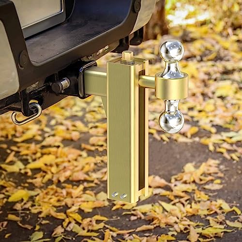 Rbhauto Adjustable Trailer Hitch Ball Mount, Fits 2" Receiver, 8" Drop/Rise Aluminum Drop Hitch (2" X1-7/8) Towing Balls Mounts Heavy Duty Corrosion Resistant, (8,000Gtw&5,000Gtw) Towing Capacity #TOP6
