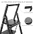 3 Step Ladder, Folding Step Stool with Wide Anti-Slip Pedal Sturdy Steel Ladder with Cushioned Handle for Adults Home (Black)