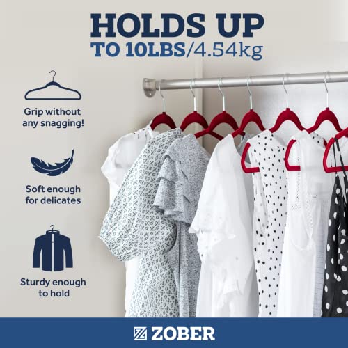 image for Zober Premium Quality Space Saving Luxurious Velvet Hangers Strong and