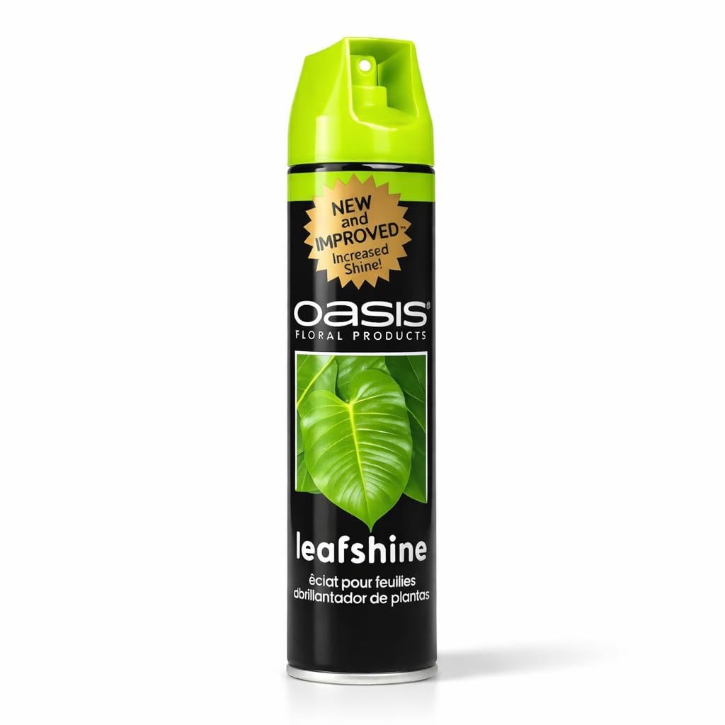 Oasis Leaf Shine Spray, Solution To Protect Indoor Plants, Leaves, Foliage From Water Spots & Calcium Deposits, Home & Garden, 600 ml, 1 Bottle