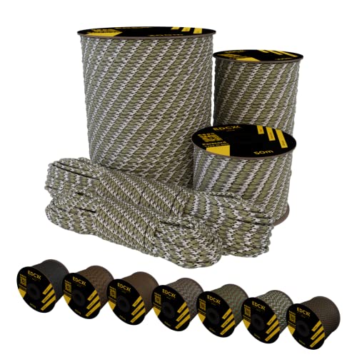 EdcX 4 mm Nylon Paracord 550 (15, 30, 50, 100 et 300 m) - Type III, Corde 100% Nylon, Corde à 7 brins, Corde en Nylon 4 mm en Plusieurs Couleurs Cover