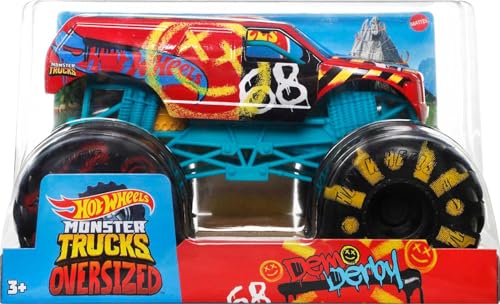 Hot Wheels Monster Truck escala 1:24 con ruedas gigantes miniatura 6