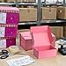 DUZCLI Small Shipping Boxes 8x6x3 Inches – Pink Corrugated Cardboard Boxes (20-Pack) for Mailing, Packing, Small Business & Gift Packaging - Recyclable & Sturdy