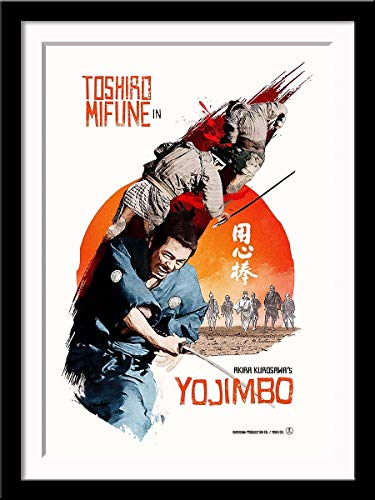 Image of Tallenge - Yojimbo - Akira Kurosawa Japanese Movie Poster - Large Framed Poster(Paper,20 x 30 inches, MultiColour)