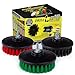 Construction Tools - Medium, Stiff, Ultra Stiff Scrub 3 Brush Kit - Threaded - 5/16 x 24 - fits Electric - Cordless - Air Pneumatic - Dual Action - Orbital - Rotary - Buffer - Polisher - Machine