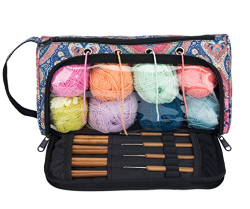 Pacmaxi Yarn Storage Knitting Organizer Carrying Yarn Holder Lightweight Yarn Storage Bag Portable