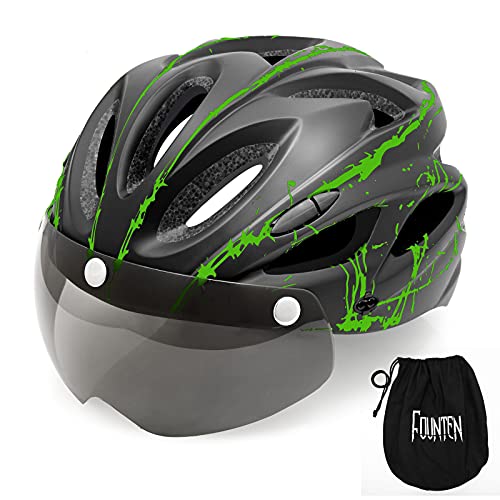 Bicycle Helmet for Adults with Magnetic Goggles Visor Breathable Road Bike Helmet Mountain & Road Bicycle Helmets Adjustable Size Adult Cycling Helmets for Men Women(56-62cm) - Image 3