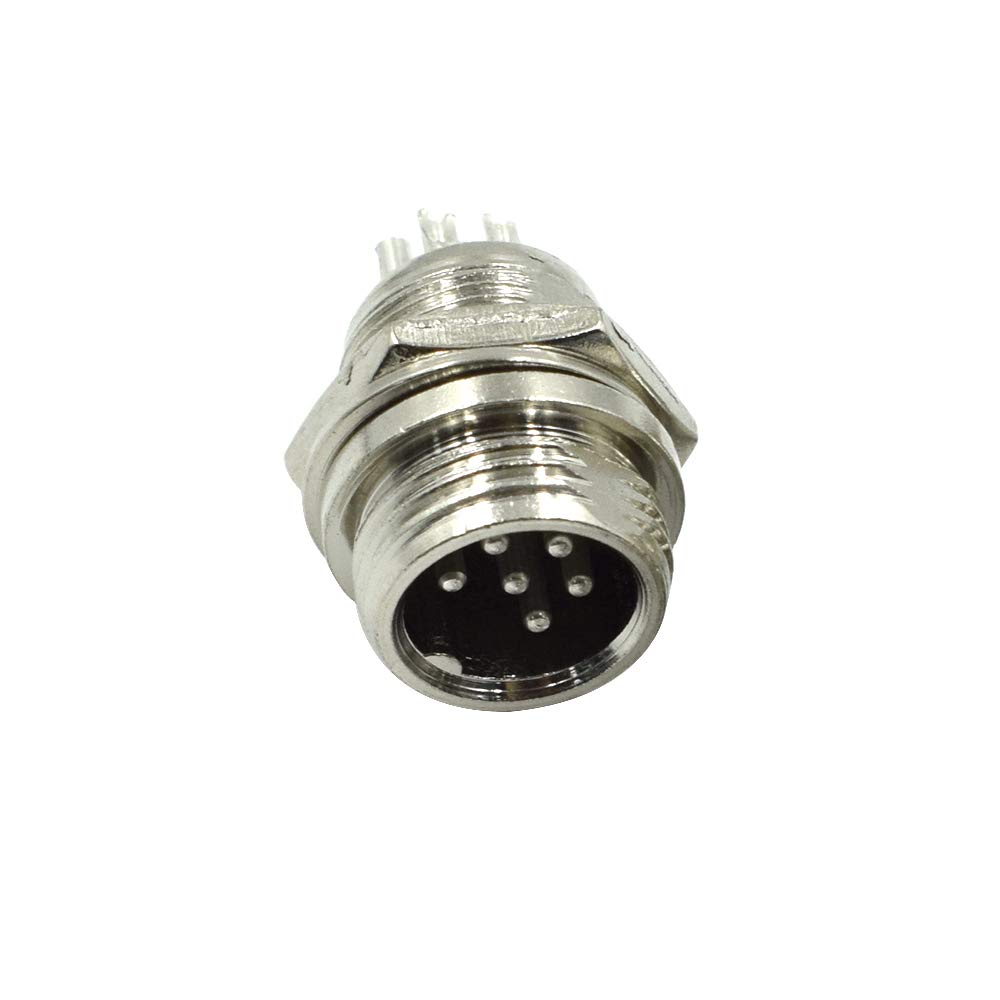 Amazon.com: Hxchen 6 Pin Metal Male Female Panel Connector
