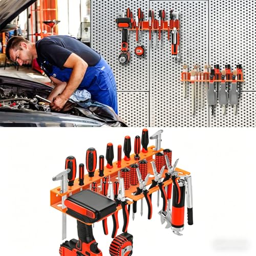 Soporte de metal resistente para colgar herramientas y clasificar objetos pequeños 7