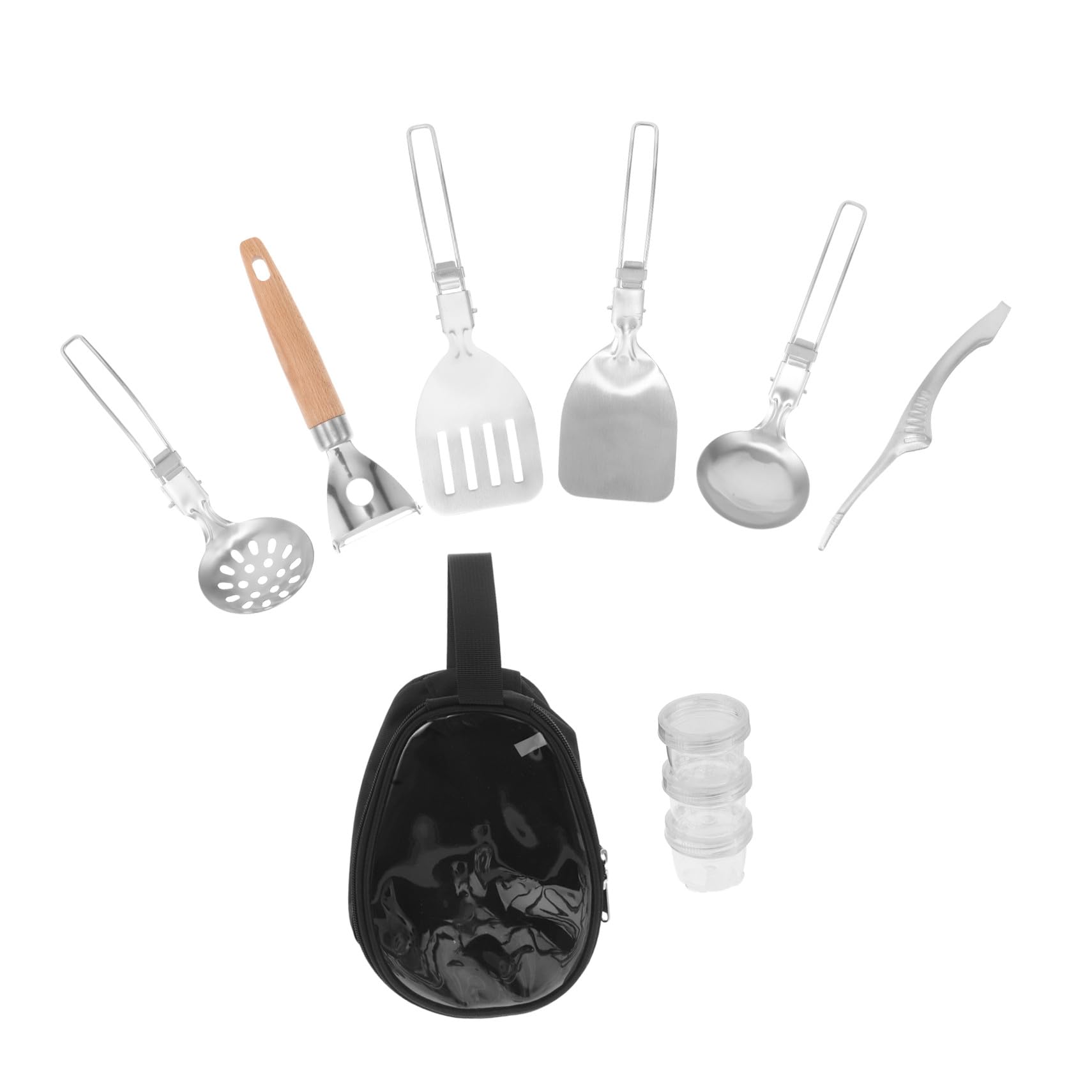 Toddmomy Utensili Da Campeggio Ciotola Forchetta in Acciaio Inox Piatto Portatile e Organizer Per Cucina Da Viaggio Per Picnic e Attività All Aperto
