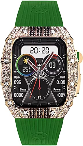 Bracelet montre silicone 45mm SCHIK avec oxyde de zirconium pour iWatch SE 8 7