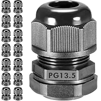 Kabelverschraubung Set mit Dichtungen, Gorffy 15 Stück IP68 Kabeldurchführung Wasserdicht PG13.5, M20 Kabelverschraubungen für Outdoor Garten, Kunststoff Nylon Kabeldurchführungen