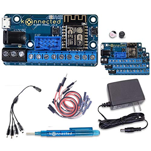 Konnected Alarm Panel Wired Alarm System Retrofit Kit - Make Any Wired Alarm System Smart - No Monthly Fees - Works with SmartThings, Home Assistant, Hubitat (24 Zone Conversion Kit)