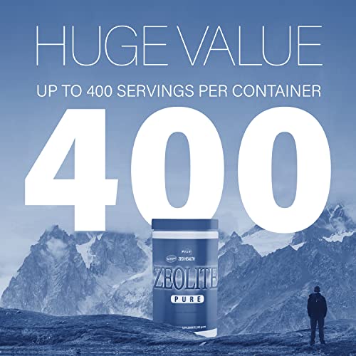 Zeolite Pure | Full Body Detox Cleanse | Safe, Gentle, & Effective Energy Booster That Supports Gut Health, Mental Clarity, & Healthy Inflammation Response | Original Zeolite Powder (400 Servings) #TOP3
