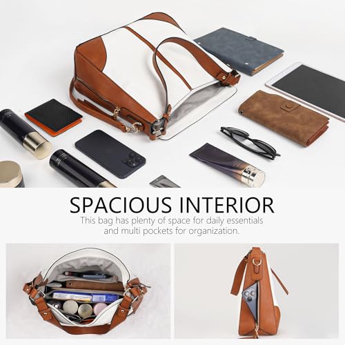 Image of TANTOMI Hobo Crossbody Bags for Women Vegan Leather Purses and Handbags Bucket Bags Ladies Shoulder Purses for Everyday