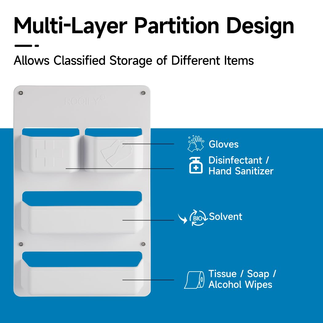 WC Serviceklappe Tür Organizer für Wohnmobil & Wohnwagen, Kassettentoilette Tür Aufbewahrung, PP Fächerregal für Abwassertank Klappe, kompatibel mit Thetford, Dometic & Fiamma (Weiß) - 5