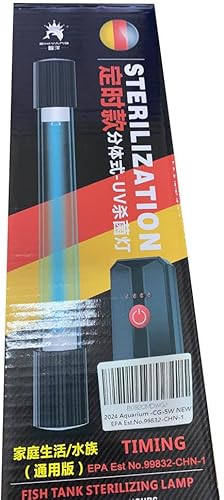 Vista 27 de TAISHAN Luz limpia para acuario, 13 W, 11 W, 9 W, 7 W, 5 W y 3 W, luz de eliminación de algas con temporizador, luz limpia de agua para acuario