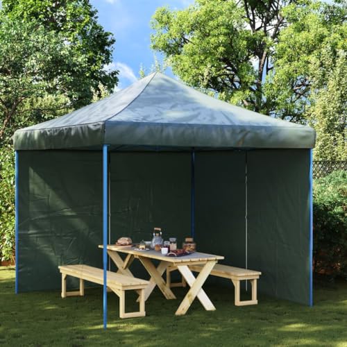 Parois Latérales pour Tente, 2 Pièces en PE Résistant, avec Fermeture Éclair et Velcro, Protection UV et Eau, pour Tente de Réception, Jardin, Camping, Vert, 300 x 195 cm