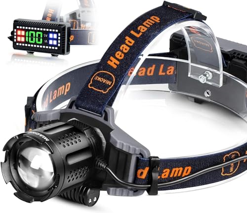 MIAOKE Lampe Frontale, Lampe Frontale USB rechargeable 100000 Lum...