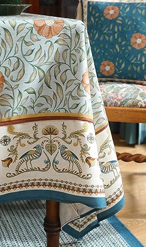 Patdrea French Linen Tablecloth Soft Breathable Tabletop Cover Kitchen Dining Tablecloth For Rectangular Round Tables For Parties Wedding Christmas 63" X 94" #TOP6