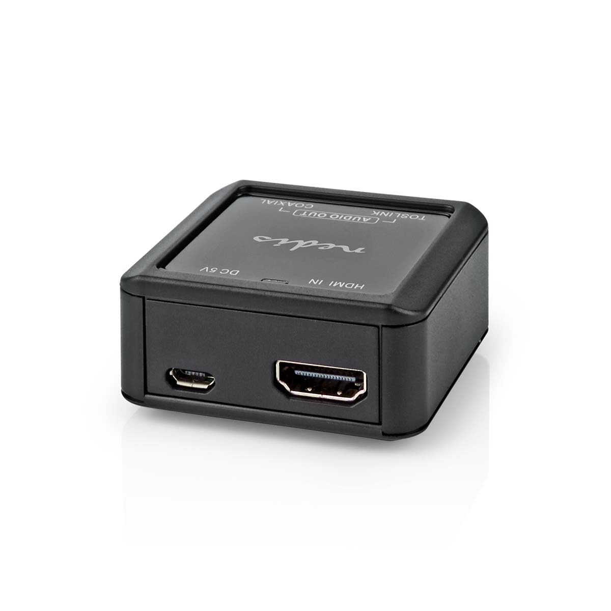 Nedis | Convertisseur audio numérique | 1 voie | Entrée de connexion : DC Power/HDMI™ | Sortie de connexion : 1 x audio coaxial / 1 x TosLink femelle | eARC | Automatique | Anthracite