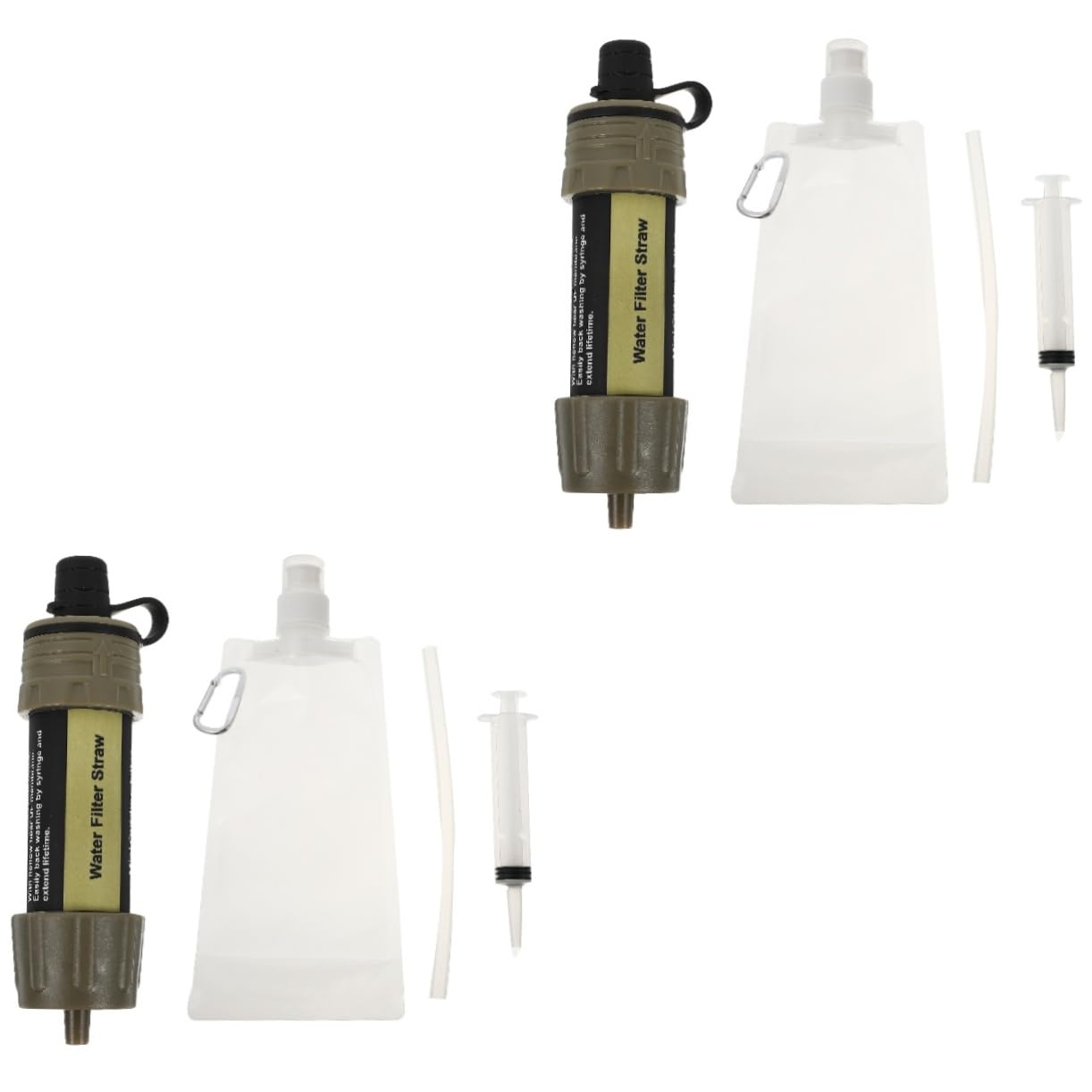 Sosoport 2pièces Filtre à Eau Portable Mini Purificateur Pour Camping Et Activités De Plein Air Élimine Impuretés Et Sédiments Design Léger Et Pratique