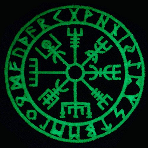 Parche táctico Viking Vegvisir brillante en la oscuridad miniatura 3