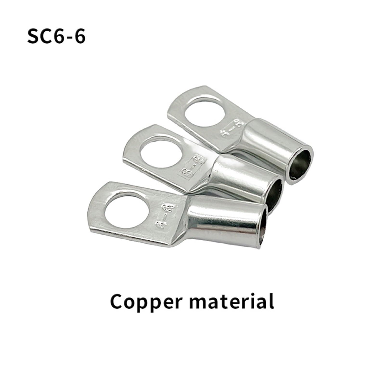 100 STÜCKE SC6-6 Kupfer Anschlussklemme Bolzenloch Kabelschuhe Terminals 6mm