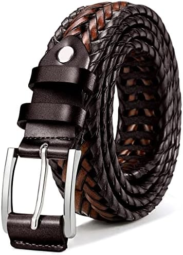 bULLIANT Mens/Women belts, Leather Woven braided belts for Men Casual Jeans Golf,Anyfit,Gift boxed