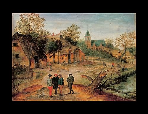 Tableau sur toile Pieter Brueghel le Jeune 58x90 cm paysage de village