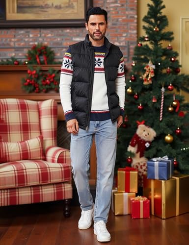 Image of Men'S Winter Lightweight Puffer Vest Sleeveless Jacket Casual Puffy Vests