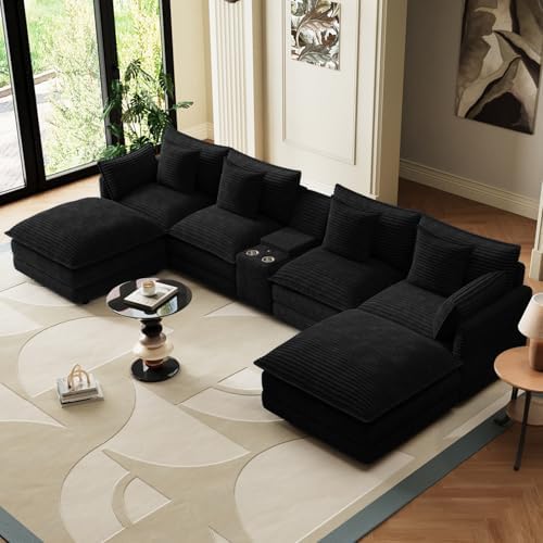 Amazon.com: 143" Oversized Modular Sectional Sofa U Shaped Cloud Couch ...
