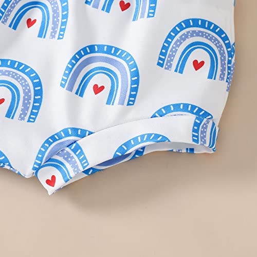 Camiseta infantil para meninas manga curta Dia da Independência 4 de julho com borlas impressas (ver
