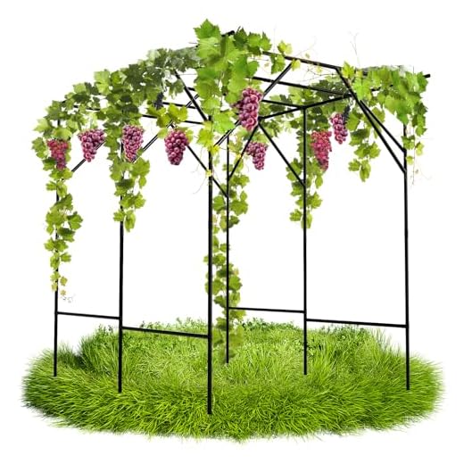 SIUING 78.7'' L*59''W* 78.7''H Inches Grape Vine Trellis - Large Outdoor Garden Arch Trellis, Plant Climbing Pergola, Used for Arbour Gazebo Trellis for Backyard Decoration