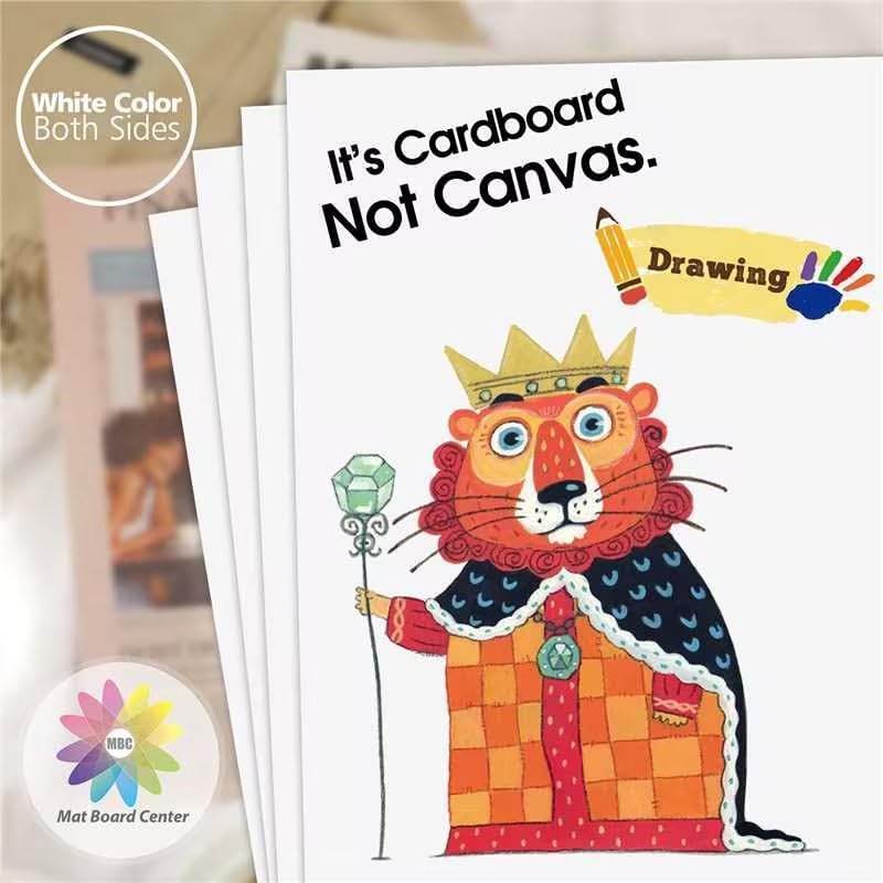 Mat Board Center, 50 Pack 11x14 White Backing Matte Boards, 4-ply Thickness, for Arts, Frames, Photos, Prints and More - Image 5