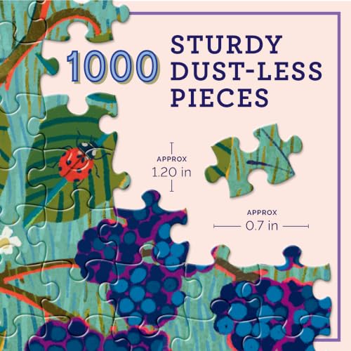 Image of eeBoo 1000 Piece Puzzle - English Cottage Hedgerows Jigsaw Puzzle for Adults, Square 23 inch x 23 inch Made with Recycled Board & Vegetable-Based Ink