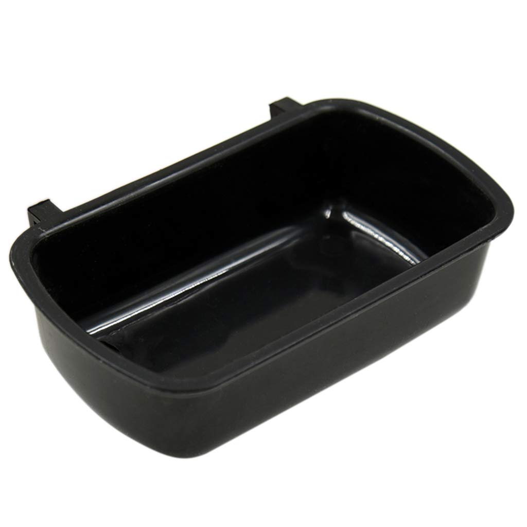 Pet Feeder Small Animal Water Food for Case with Hooks Cage Hook Cup Bowl Rectangle for Bird Hamster Parrot