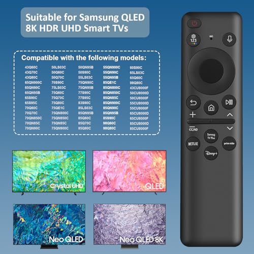 Image of Rechargeable Voice Remote for Samsung Smart TV Remote, BN59-01432A Remote Replacement for Samsung OLED Neo QLED Crystal UHD Frame Solar 4K 8K Smart TVs VG-TM2360E