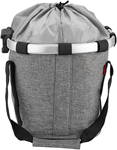 KLICKfix KF880TS Unisex – Erwachsene Twist Fahrradkorb, Silber, Uni