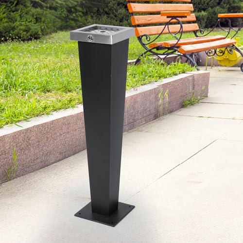 Image of lukar Galvanized Steel Trash Receptacle, Outdoor Trash Can with Removable Inner Barrel, Standing Garbage Collector Container for Commercial Use