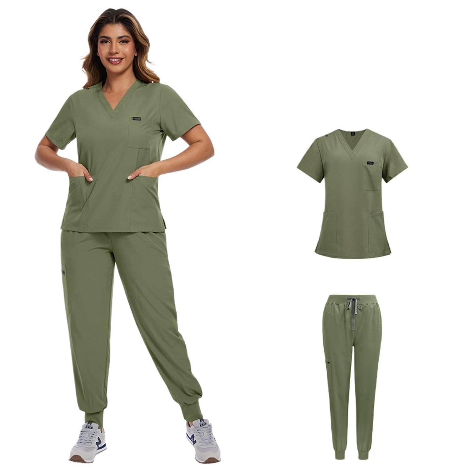 Uniforme Sanitario Mujer Beauty Salon Work Wear Top-Pants SPA Nursing Tunic Suit