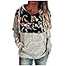 Esque El SuéTer De Halloween Las Mujeres- Top con Capucha Manga Larga Impresa Casual-Mujeres Sudadera ImpresióN Casual Blusa Pullover-Blusa- Informal- Sudadera-2-Beige-XXL