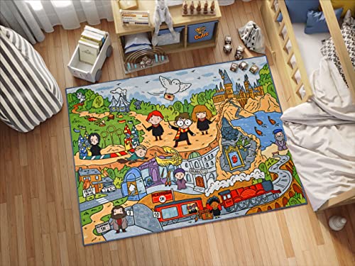 Image of KC Cubs I Harry Potter Wizarding World Adventure Activity, Game Play Area Rug Carpet for Kids and Children Bedrooms and Playroom