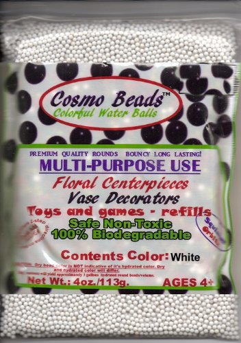 Water Pearls Gel Beads- Wedding & Event Centerpieces- Cosmo Beads (Tm)-Makes 3 Gallons (4 Oz. Pack)  - //coolthings.us