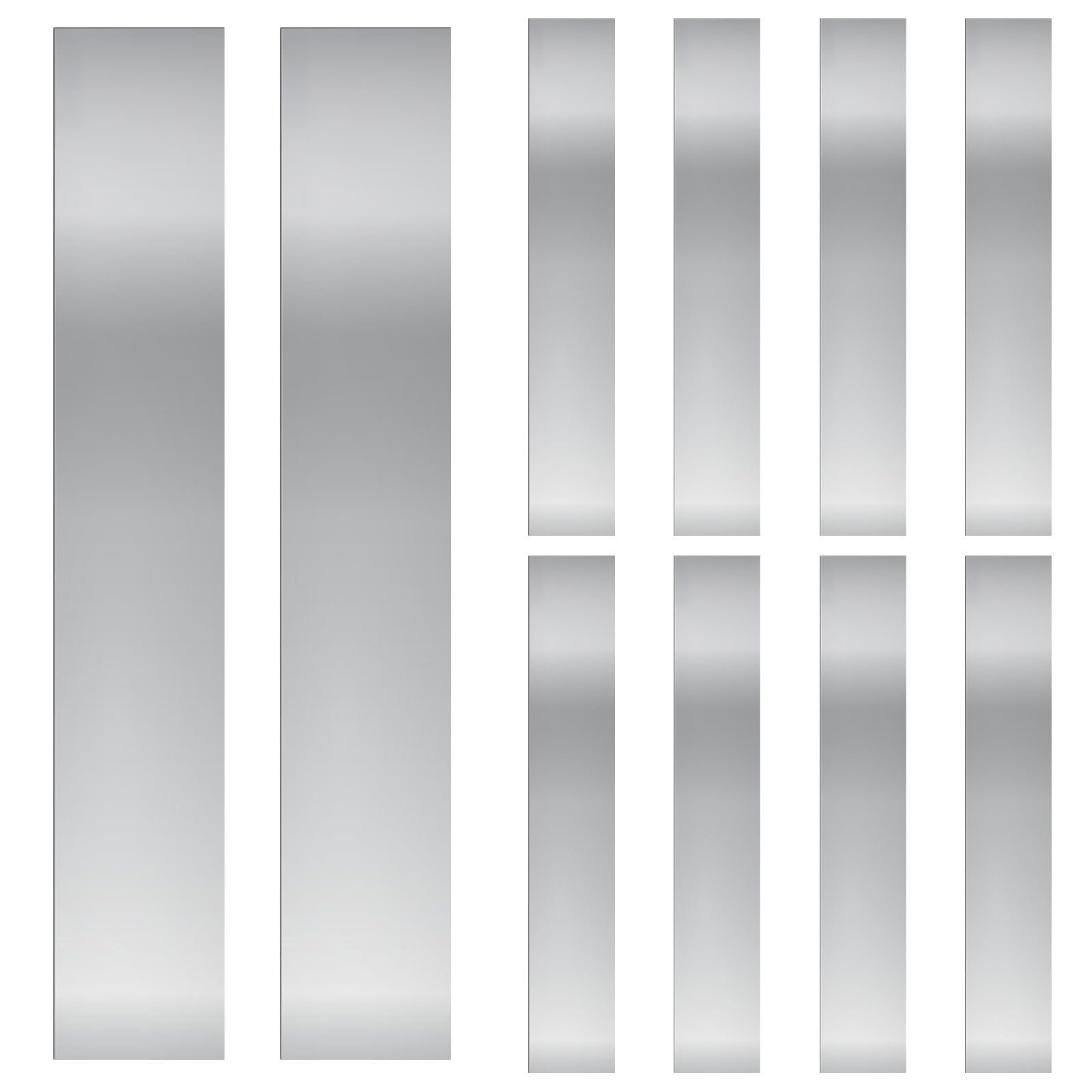 Glarks 10pcs 304 stainless steel rectangular shim strips storage sheet