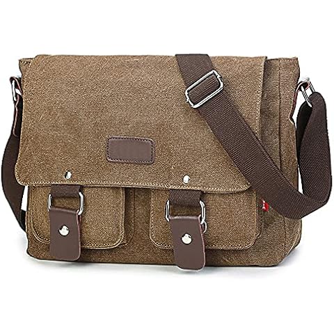 XFLYP Bolsa de Mensajero de Lona Multibolsillos Cover