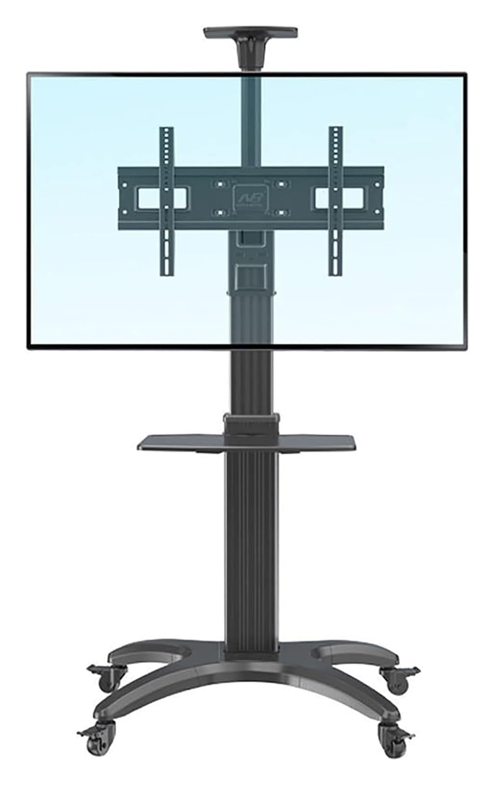 Support universel pour TV et chariot mobile sur pied avec présentoir pour écran plat