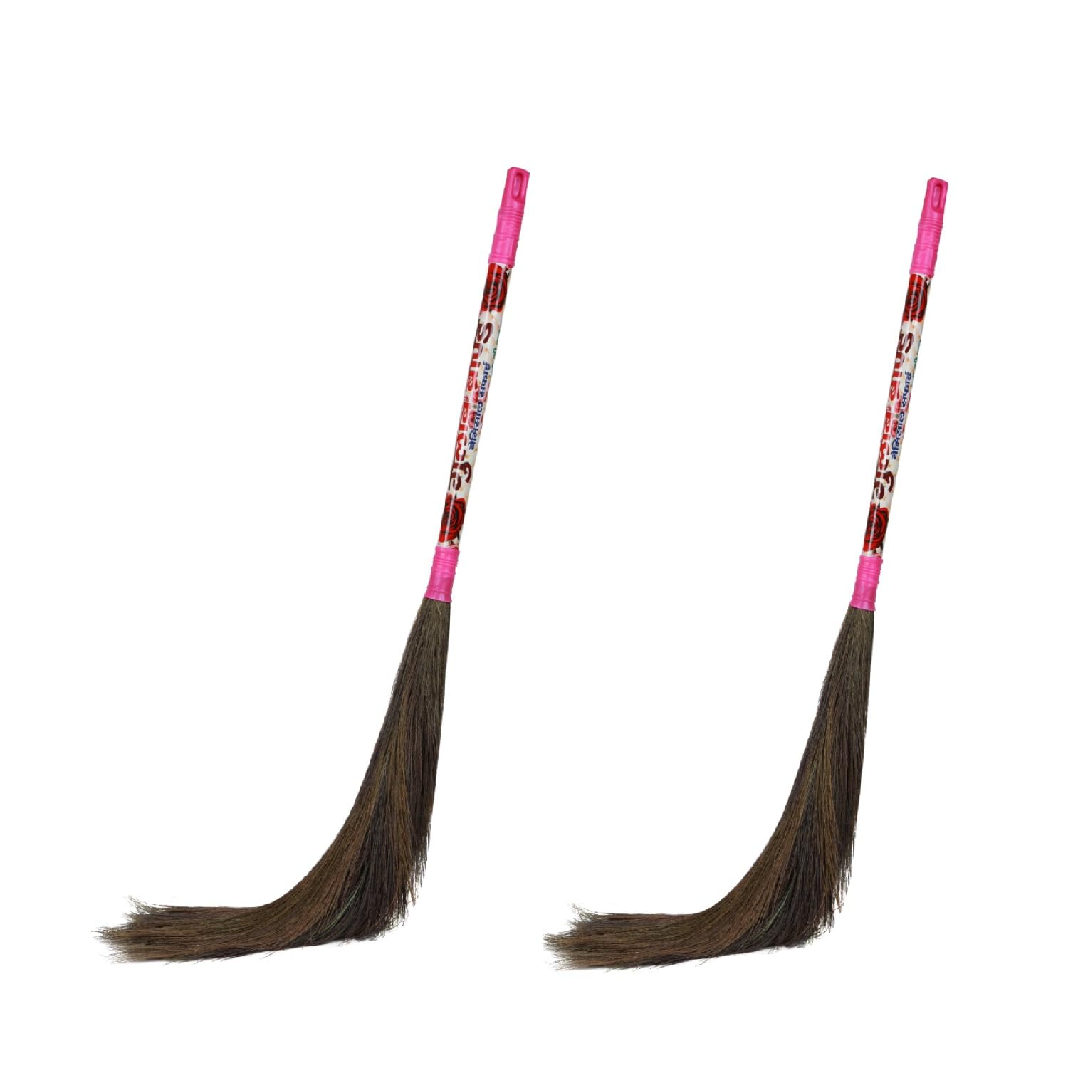 HARI RAM GULAB RAI Clean Sweep Gulab Floor Broom with Natural Soft NO DUST Grass Broom | Long Stick with Plastic Handle Phool Jhadu | for Home, Pantry & Office Cleaning - Pack of 2 (B0D4ZCDRDS) Amazon Price History, Amazon Price Tracker