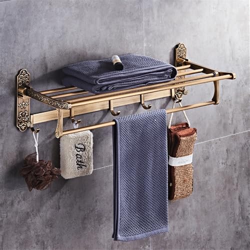 Estante para toallas plegable de 19.6" ideal para organizar el lavabo familiar con elegancia 6